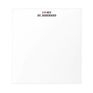 Bloc-note Je Coeur Mon St Bernard