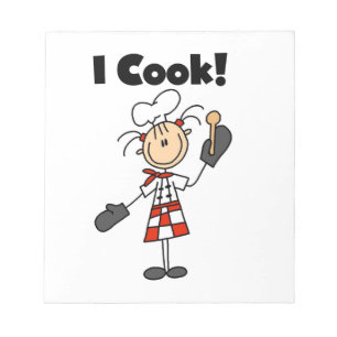Bloc-note Je cuisine - Chef féminin