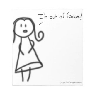 Bloc-note Je ne me concentre plus