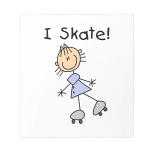 Bloc-note Je patine - patineur de rouleau de fille