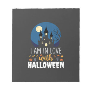 Bloc-note Je suis amoureux du château hanté d'Halloween_1
