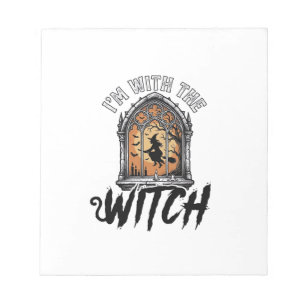 Bloc-note Je Suis Avec La Sorcière Vintage Halloween