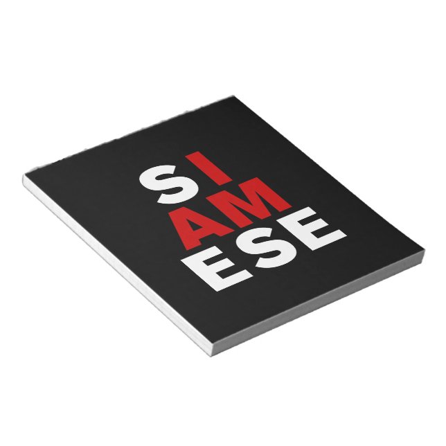 BLOC-NOTE JE SUIS SIAMESE (Incliné)