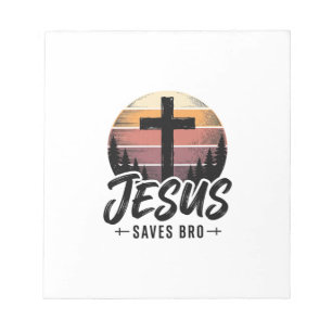 Bloc-note Jesus Sauve Frère Vintage Chemise Croix Chrétienne