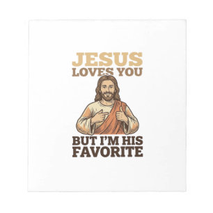 Bloc-note Jésus Vous Aime Drôle Vintage Croyance Chemise Des