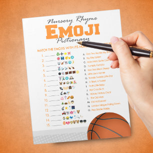 Bloc-note Jeu de baby shower de basketball de comptine Emoji