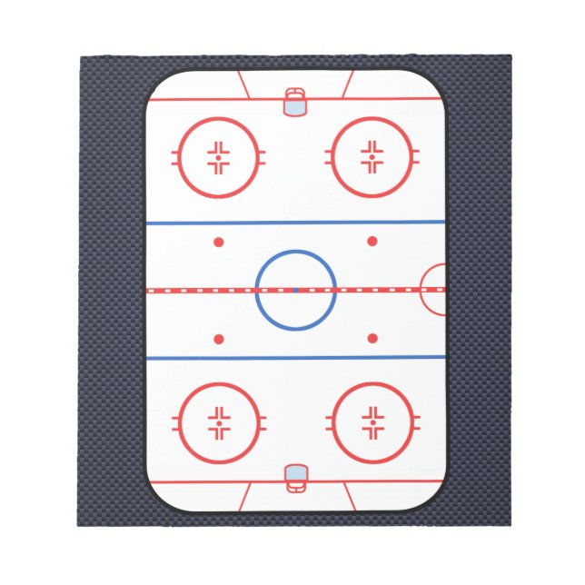 Bloc-note Jeu de hockey Compagnon de fibre de carbone style (Devant)