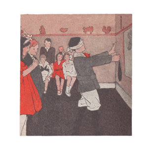 Bloc-note Jeux de fête vintage - Pique l'âne