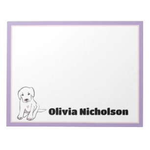 Bloc-note Joli Chiot Doodart Stationery personnalisée