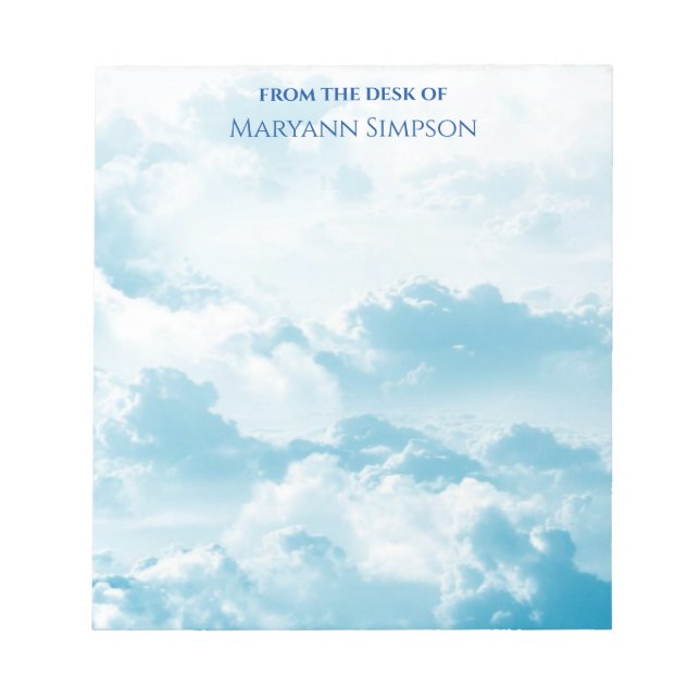 Bloc-note Joli ciel bleu du bureau de (Devant)