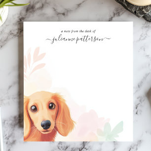 Bloc-note Joli Dachshund aux longs poils avec nom personnali