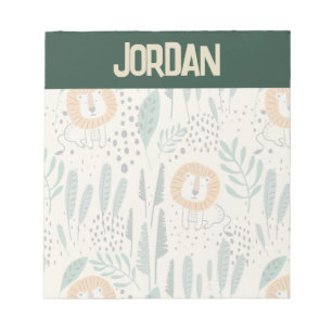 Bloc-note Joli Doodle Lion Jungle Rainforest Motif