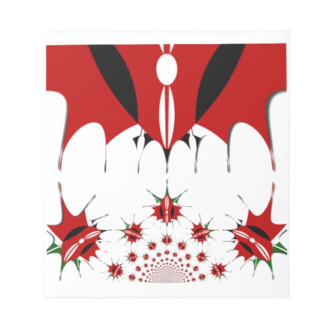 Bloc-note Joli drapeau du Kenya. (Devant)