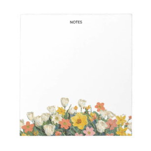 Bloc-note Joli floral personnalisé impasto à l'huile 