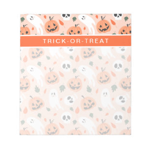 Bloc-note Joli Jack-O-Lanterne et Motif fantôme