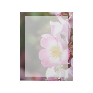 Bloc-note joli rose fleur rose sauvage pour dames