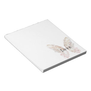 Bloc-note Jolie ailes papillon rose