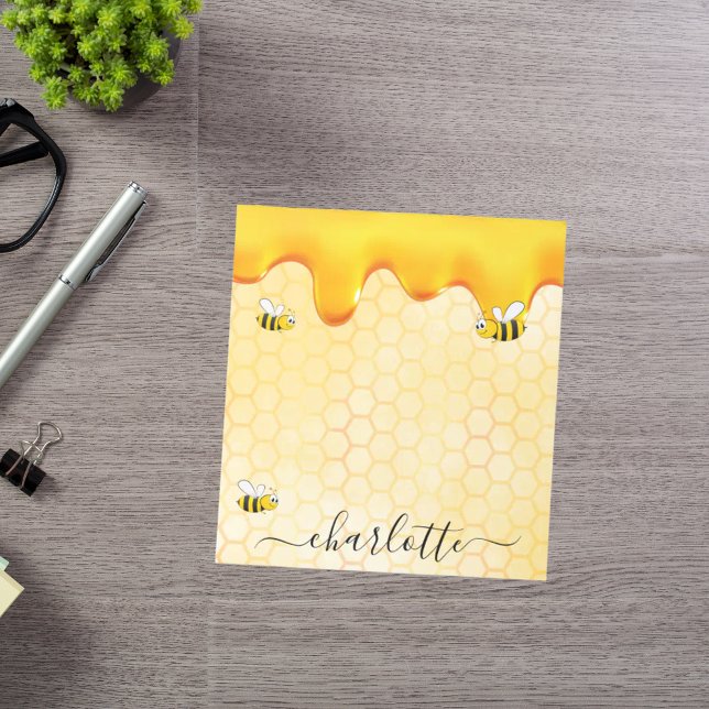 Bloc-note Jolie bosse abeilles miel nid d'abeille goutte de  (Créateur téléchargé)