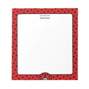 Bloc-note Jolie coccinelle simple