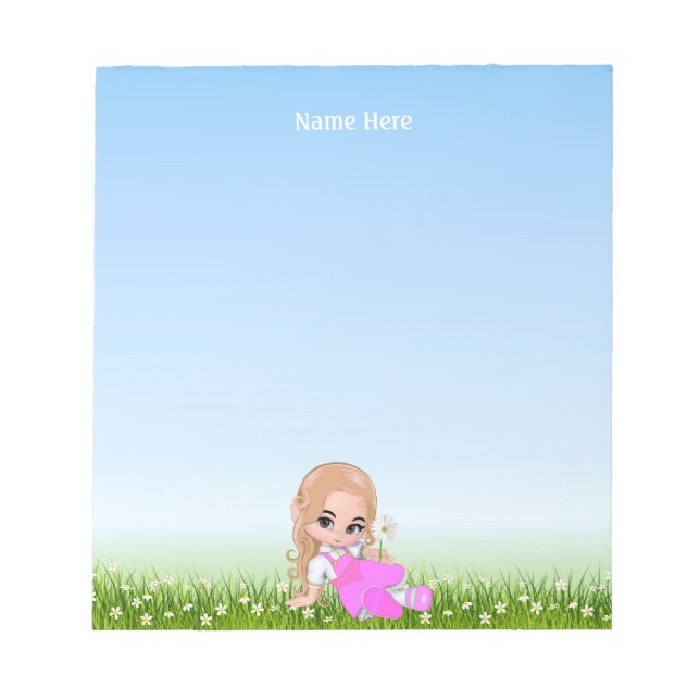 Bloc-note Jolie Fée et Fleurs (Devant)