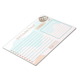 Bloc-note Jolie Sloth Away the Day Checklist