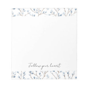 Bloc-note Jolies Fleurs Blanches Bleues
