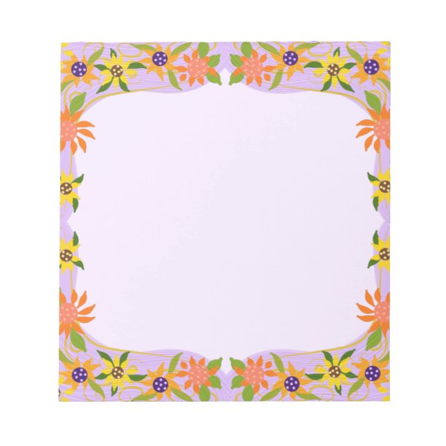 Bloc-note Jolies Fleurs Petites Vous Customisez Violet (Devant)