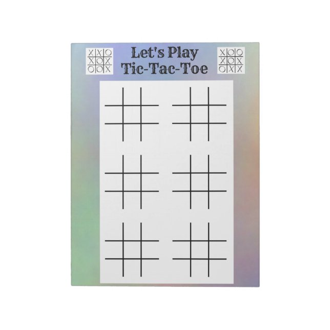 Bloc-note Jouer Tic-Tac-Toe Jeux - Fun Game Sheets (Tourné)