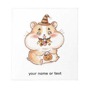 Bloc-note Joues Remplies de Bonbons Halloween Hamster Farce
