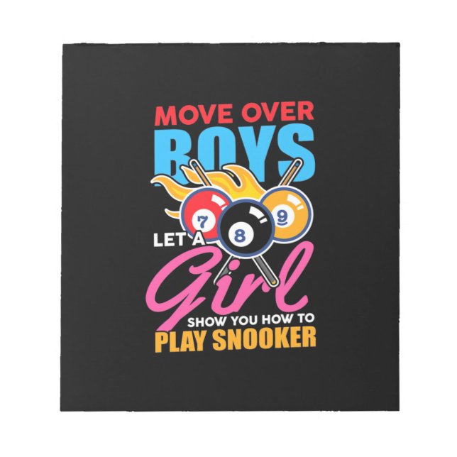 Bloc-note Joueur de billard | Cette Fille Joue Des Billiards (Devant)