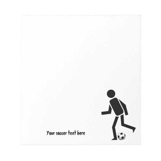 Bloc-note Joueur de soccer et balle cadeau personnalisé (Devant)
