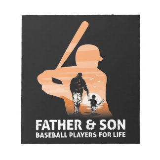 Bloc-note Joueurs De Baseball Père Et Fils À Vie