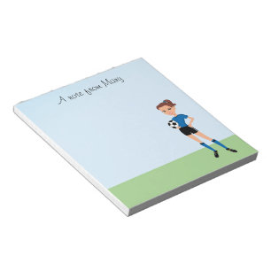 Bloc-note Joueuse de soccer de fille personnalisée