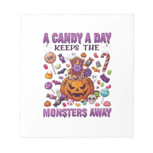 Bloc-note Jour de bonbons éloigne les monstres Halloween Cit