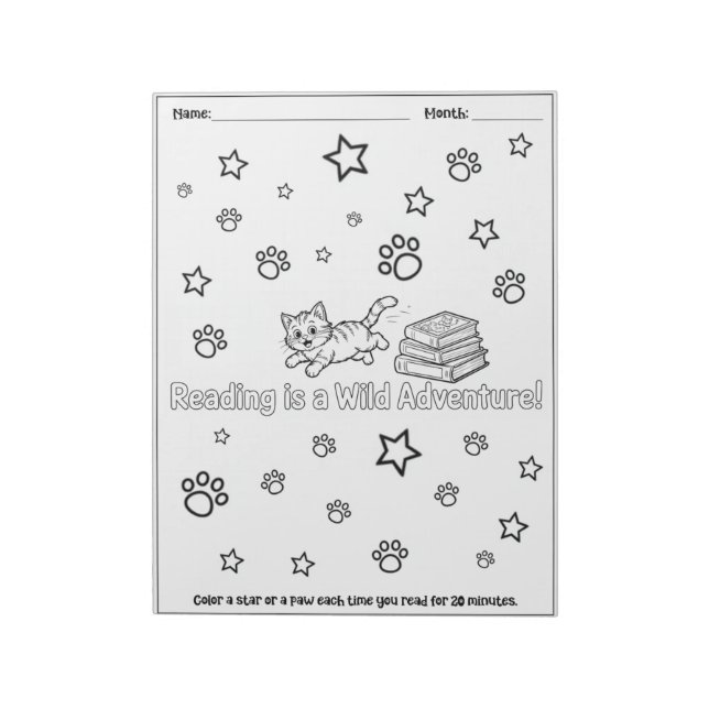 Bloc-note Journal de lecture pour enfants, Livres de lecture (Tourné)