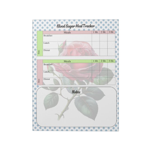 Bloc-note Journal de sucre de sang Rose rose et bleu (Tourné)