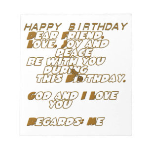 Bloc-note Joyeux anniversaire