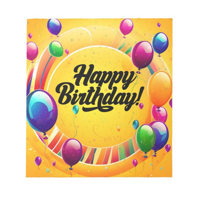 Bloc-note Joyeux Anniversaire Vibrant (Devant)