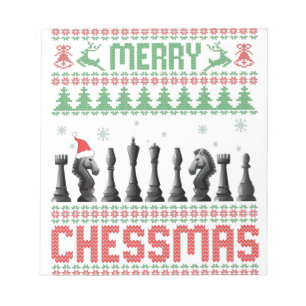 Bloc-note Joyeux Chessmas Drôle échecs noël laide Sweat