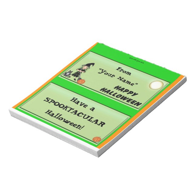 Bloc-note Joyeux Halloween Bar Wrapper Party Favoriser (Tourné)