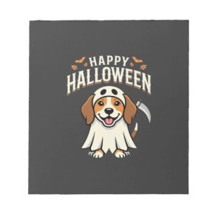 Bloc-note Joyeux Halloween Beagle Chien Design_1