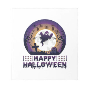 Bloc-note Joyeux Halloween Chauves-souris fantômes araignées
