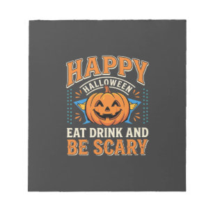 Bloc-note Joyeux Halloween Citrouille Manger Boire Être Effr