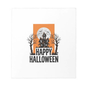 Bloc-note Joyeux Halloween Maison Hantée Graphique Vintage_1