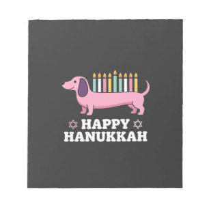 Bloc-note Joyeux Hanukkah chien teckel