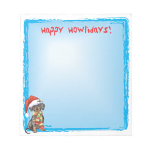Bloc-note Joyeux Howlidays Dachshund