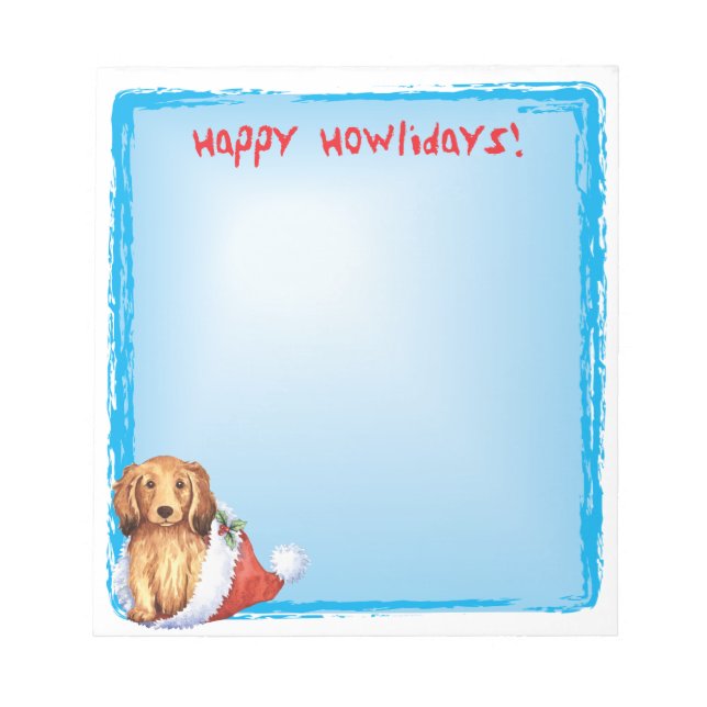 Bloc-note Joyeux Howlidays Dachshund (Devant)