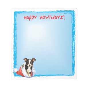 Bloc-note Joyeux Howlidays long manteau Chihuahua