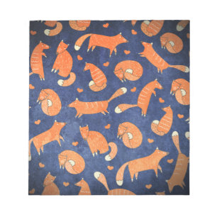 Bloc-note Joyeux motif de renard animal
