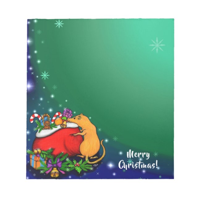 Bloc-note Joyeux Noël avec Rat Prince (Devant)